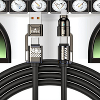 Kabel Data Silikon Konduktor Tembaga Berlapis Aluminium USB 3.0 Tipe-C Ganda 4-in-1 Pengisian Cepat 240W 5A Berkualitas Tinggi