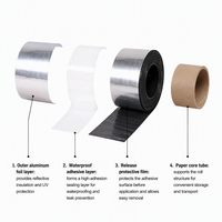 Membrane d'étanchéité en asphalte recouverte de feuille d'aluminium autocollante, résistante aux UV, écologique, garantie 5 ans
