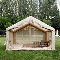 Tente de camping gonflable 6/8 personnes, grande, simple couche, Oxford PVC, résistante aux UV, trois saisons, imperméable, installation rapide, portable