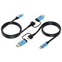 Offre Spéciale 1.8m 2-en-1 type-c câble convertisseur HDTV 4K 60HZ PD100W charge rapide mâle à mâle câbles vidéo USB pour ordinateur portable et appareil photo