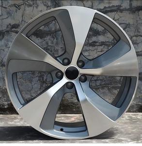 Rines <span class=keywords><strong>de</strong></span> Aleación <span class=keywords><strong>de</strong></span> Aluminio <span class=keywords><strong>de</strong></span> Primera Calidad a Precio <span class=keywords><strong>de</strong></span> Fábrica, Acabado Mecanizado en Color Gris Metálico, Diseño <span class=keywords><strong>de</strong></span> 5 Radios, PCD 5x112, 21 Pulgadas, ET 38, Compatibles con <span class=keywords><strong>Porsche</strong></span> - Product Image 1