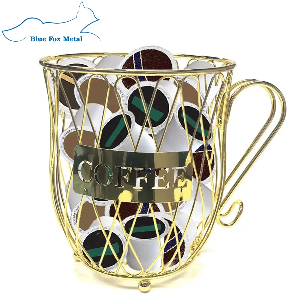 カウンタートップKカップワイヤーコーヒーカプセルカプセルバスケット収納オーガナイザーホルダーホテルコーヒーカップ
