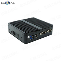EGLOBAL-Miniordenador industrial resistente, J4125, N100, N150, 2Lan, Linux, Ubuntu, para redes y LoT, sin ventilador, VPN industrial