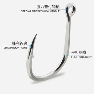 Hameçons <span class=keywords><strong>de</strong></span> pêche en fil <span class=keywords><strong>de</strong></span> soie brillant, en acier inoxydable, pour pêche en mer et eau salée - Product Image 4