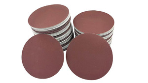 Discos de lijado Gancho y bucle sin orificio 40 60 80 100 120 180 240 320 400 Papel de lija de grano Almohadillas de LIJADORA ORBITAL aleatoria de óxido de aluminio - Product Image 2