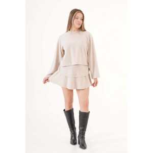 Falda de Gasa Tejida a Crochet al por Mayor con Adornos de Diamantes, Talla Grande, para Uso Diario/Fiestas, con Decoración de Cremallera para Bodas y Fiestas - Product Image 5