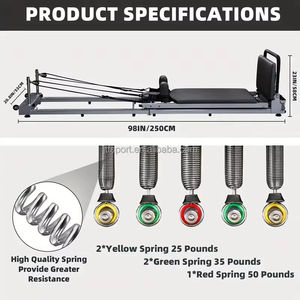 Máquina de <span class=keywords><strong>Pilates</strong></span> Reformer Portátil Plegable <span class=keywords><strong>Aero</strong></span> Mini con Equipo de Media Tabla y Conjunto de Accesorios para Uso Doméstico - Product Image 4