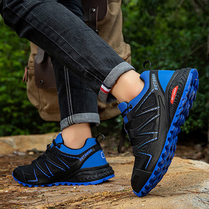 Chaussures de randonnée pour hommes, respirantes, en mesh, semelle extérieure en caoutchouc, semelle intermédiaire en EVA, bout rond, taille 14, chaussures de sport de plein air pour la marche - Product Image 3