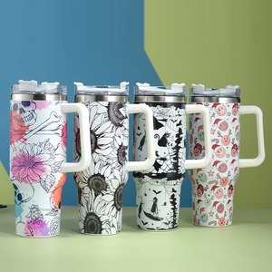 Bouteille isotherme personnalisée, tasse Stanley 40oz avec poignée, gobelet en acier inoxydable, mugs cadeaux pour le sport et les voyages - Product Image 6