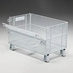 Productos Innovadores 2023 Warehouse Picking Trolly Cage Foldable Cage Pallet Roll Container Warehouse Folding Roll Cage Trolley