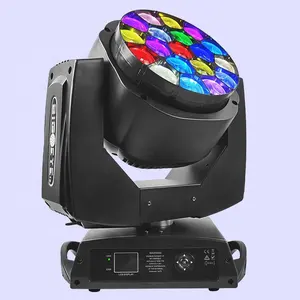 Argila paquistany a. leda k10 rgbw 4 em 1 ostar kaleido pixel zoom feixe lavagem bee hawk eye 19x15w led luz de movimento para palco dj