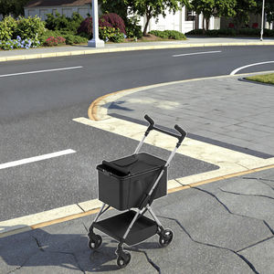 605 फैक्ट्री ओम लक्जरी डिचेबल एविएशन एल्यूमीनियम फोल्डिंग शॉपिंग कार्ट और आउटडोर और ट्रैवल पालतू कैरियर - Product Image 5