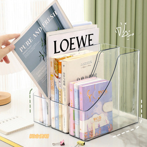 Transparent Desktop Bookshelf Rectangle Multifunction Storage Box For <b>Desk</b> Student <b>Study</b> Organizer - Product Image 3