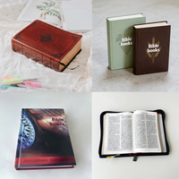 Pas cher 60gsm Carton Religieux Priez Livre KJV Bible Coran Relié Bible De Poche avec Papier Intérieur En Relief Sainte Bible Impression
