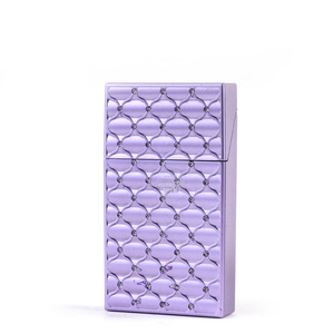 Portable Plastic Storage Box For Ladies Automatic Diamond Decoration Plastic Solid Color <strong>Cigarette</strong> Case Smoking Accessories - Product Image 5