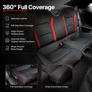Housses de siège auto personnalisées pour Chevrolet <span class=keywords><strong>Camaro</strong></span> 2010-2015, cuir écologique, imperméable, résistant à l'usure, OEM - Product Image 3