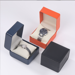 Boîte d'emballage pour montres en PU à couvercle rabattable, très vendue à l'international, boîte cadeau élégante, boîte de rangement carrée pour montres mécaniques - Product Image 3