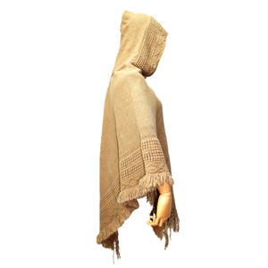 Venta al por mayor, poncho personalizado de gran tamaño, Jersey de punto pointelle, ropa de mujer de Sudáfrica, estilo mexicano - Product Image 3
