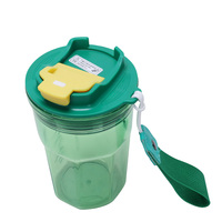 Gobelet réutilisable de 450ml avec couvercle en plastique Tumbler Mugs Tasse personnalisable pour boire