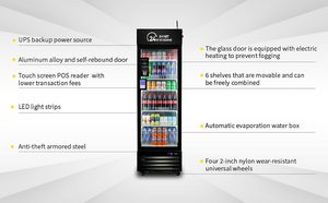 Máquina de Venda Refrigerada HAHA Vending 360 Combo com SDK, Wi-Fi, 4G, Monitoramento Remoto e Inventário em Tempo Real, Autônoma para Hospitais e Academias - Product Image 2