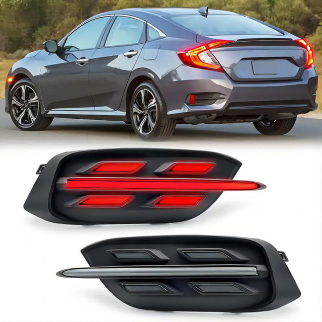 Led Rear Lights for Honda Civic10th Sedan 2016-2021 LED Daytime Running Lights DRL with Turn signal