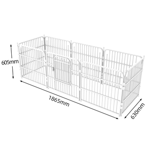 Cage en métal robuste boîte d'aide pour animaux de compagnie parc chiot chien clôture d'exercice