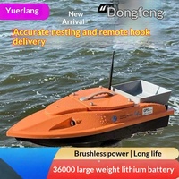 Bateau à appâts pour carpes sans balais, à compartiment unique, GPS Beidou, 36000mAh, 12V, 500-1000m, retour automatique à une touche, télécommande anti-retournement