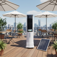Ventilateur rafraîchisseur d'air évaporatif portable rechargeable à énergie solaire 24V DC avec réservoir d'eau de grande capacité 45L pour usage domestique et extérieur