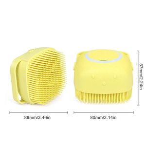 Hot Sale Stocked Soft Silicone Pet <b>Bath</b> <b>Brush</b> with Massage Function for Dogs & Cats Grooming Cleaning - Product Image 2