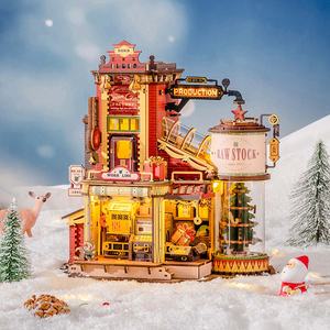 Robotime Rokr Manufacturer DIY Assemble Toys EAB01 Dream Gift Factory 3D Wooden Music <strong>Box</strong> <strong>Puzzle</strong> - Product Image 5