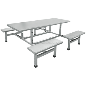 Table à manger en acier inoxydable avec banc pour cantine - Product Image 1