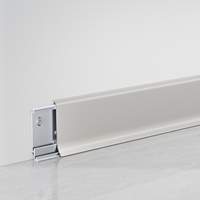 Plinthe étanche double couche à clipser 4cm 6cm 8cm, plinthe en alliage d'aluminium à installation rapide pour hôtels et bureaux