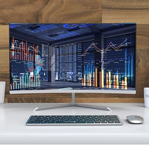 Günstige OEM 21,5 Zoll 22 Weiß PC Monitor 1920*1080P 1K 75HZ Gebogener Office Monitor Rahmenloser Business Monitor - Product Image 2