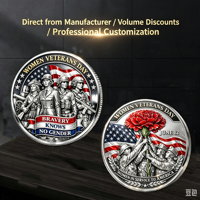 Serie de Monedas Conmemorativas Metálicas con Temática de Honor y Guerrero, Monedas de Recuerdo Personalizadas Coleccionables para Regalo o Colección