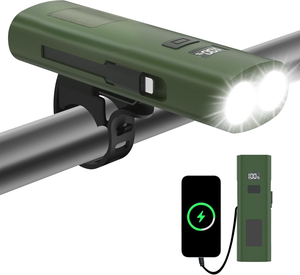 Lampe de vélo rechargeable USB avec affichage LED, 6 modes, phare de vélo pour le cyclisme - Product Image 4
