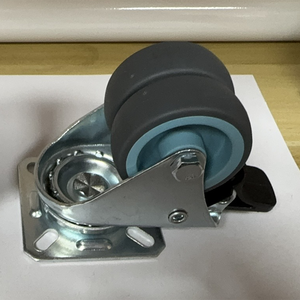 VIMA Doppel rollen 2 Zoll Lenk rolle Brems rad Universal TPR Großhandels preis Tragfähigkeit 50kg Möbel Stuhl rolle - Product Image 1