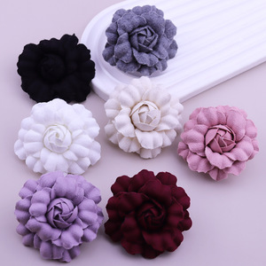 Stereo piccola camelia profumata 7.5cm Premium spilla artigianale accessori completo maglione cappotto fiore spilla - Product Image 2