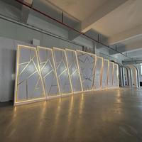 Fournitures de décoration murale pour fête de mariage, panneau de fond blanc rectangulaire, support d'arche de fond pour événement avec lumières LED
