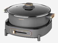 Casserole électrique de cuisine 4L, multifonctionnelle, pour la maison, pour faire bouillir, frire et nouvelle conception de poêle électrique