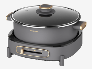 Casserole électrique de <span class=keywords><strong>cuisine</strong></span> 4L, multifonctionnelle, pour la maison, pour faire bouillir, frire et nouvelle conception de poêle électrique - Product Image 3