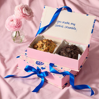 Emballage en carton pliable biodégradable personnalisé en gros pour gâteaux, biscuits, cookies, beignets avec logo