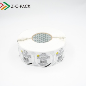 Cuộn nhãn dán tròn vinyl chống thấm với in màu cho bao bì thực phẩm & thương hiệu, nhận đặt hàng tùy chỉnh - Product Image 1