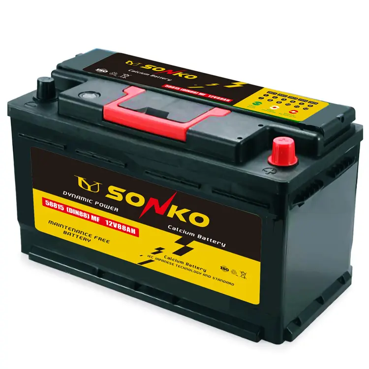 SONKO eccellente batteria per Auto automobilistica piombo acido 12V 88AH MF batteria automatica-58815MF