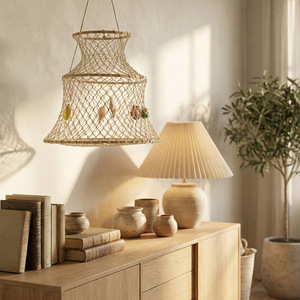 Jaula para Peces Colgante de Cuerda Estilo Mediterráneo, Color Blanco Irregular, Decoración para el Hogar, Accesorio para Fiestas de Cumpleaños al Aire Libre - Product Image 3