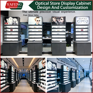 Muebles <span class=keywords><strong>de</strong></span> Madera y Vidrio para Óptica, Diseño Personalizado, Exhibidores Modernos para Gafas, Vitrinas para Lentes <span class=keywords><strong>de</strong></span> Sol, Gabinetes <span class=keywords><strong>de</strong></span> Exhibición Óptica - Product Image 2