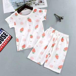 Ensemble de vêtements de détente respirants en fibre de bambou pour enfants 2026, ensemble de pyjamas à manches courtes pour garçons et filles - Product Image 3