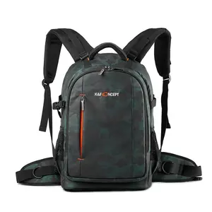 K&F Concept Cheap DSLR Big Size Waterproof Nylon Camera Backpack camera bag With Rain Cover