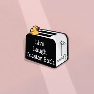 Grappige Citaten Eendenbrood Maker Email Spelden <span class=keywords><strong>Live</strong></span> Lach Broodrooster Bad Broches Kleding Revers Badge Sieraden Cadeau Voor Kid Vrienden - Product Image 3
