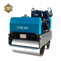 Sinomach CNCMC marque TR006 600kg marche derrière Double tambour asphalte vibrant compacteur à béton Machine Mini rouleau compresseur