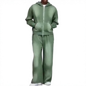 Survêtement pour homme LONG MISSION INDUSTRY, coupe longue, à capuche, imprimé aigle, 100% coton, décontracté, coupe régulière, vêtements d'hiver respirants - Product Image 5